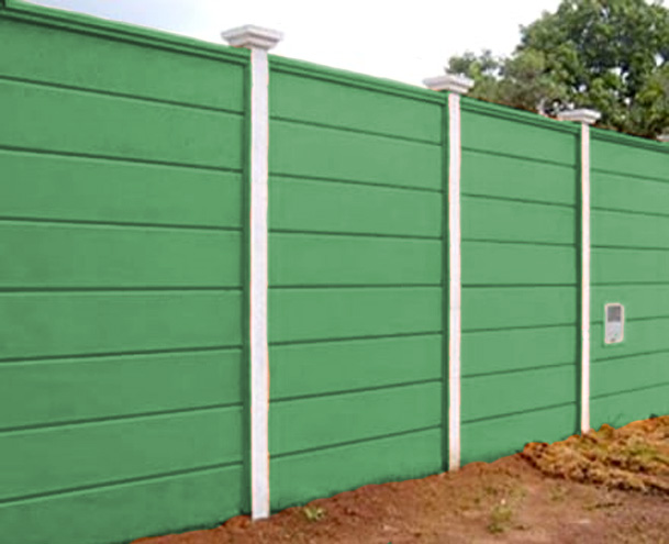 Muro de concreto com visual de tijolo