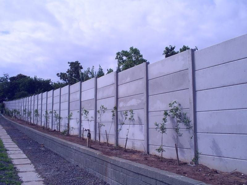 Painel de concreto para muro com estampa de tijolo