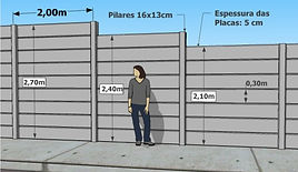 Muro de concreto estampado tijolo rústico