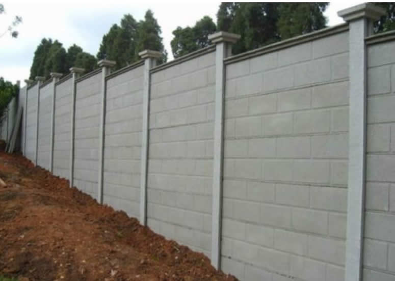 Muro pré-moldado imitando tijolo