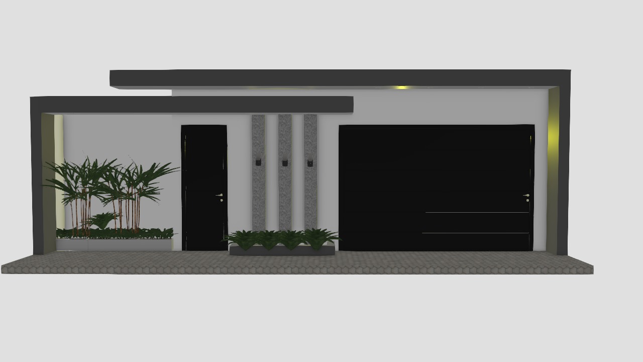 muro simples com portão de alumínio