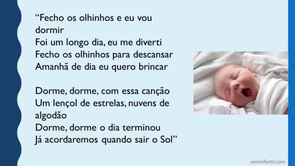 música para bebê dormir letra