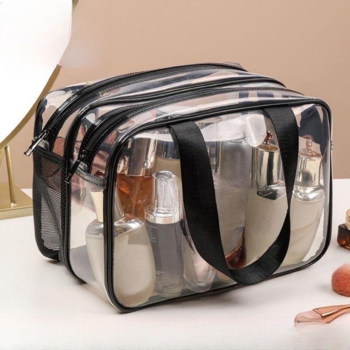 necessaire de maquiagem grande com divisórias