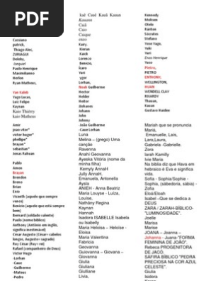 nomes de menino da bíblia