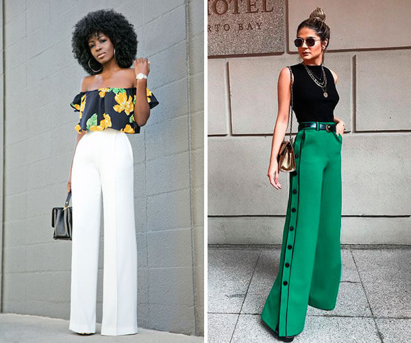 melhores looks com calça pantalona para cada estação