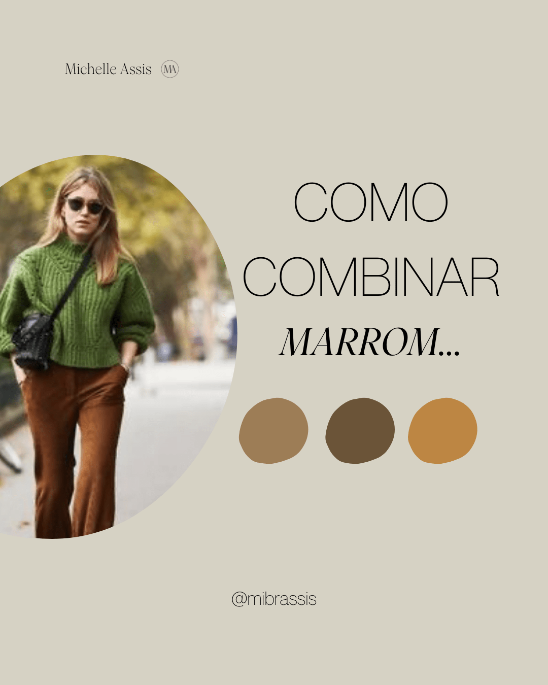 marrom com verde militar