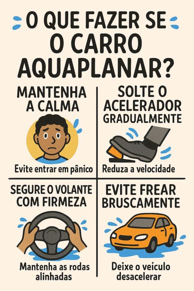 o que fazer em caso de aquaplanagem na estrada