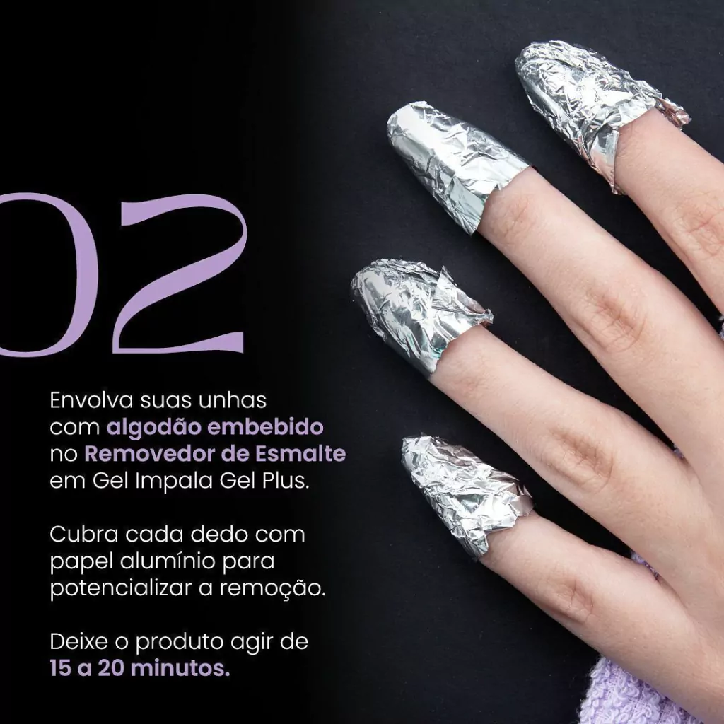 método para remover esmalte em gel