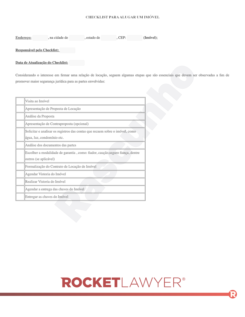 Modelo de Checklist de Vistoria de Imóvel em PDF: Baixe Grátis!