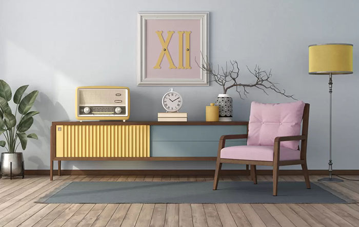 objetos retro decoração