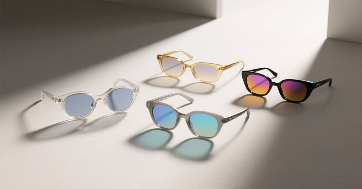 Tendências de cores em armações de óculos para 2025