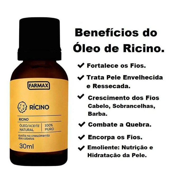 óleo de rícino no cabelo