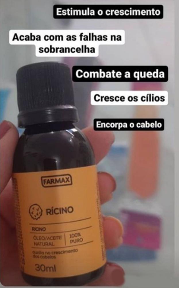 óleo de rícino no cabelo