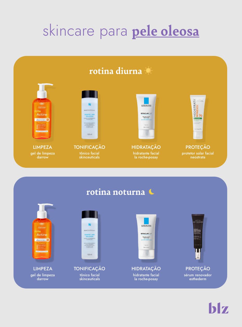 melhores produtos de skincare para pele oleosa