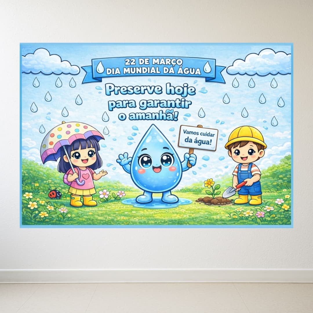 painel de água decoração