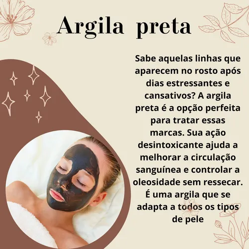 para que serve argila preta no rosto
