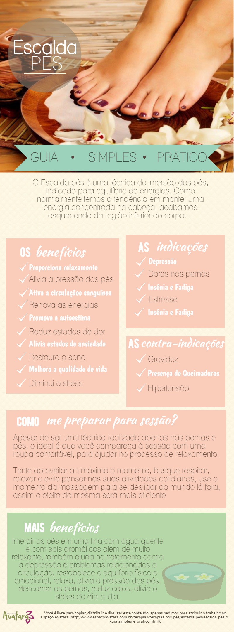 contraindicações escalda pés