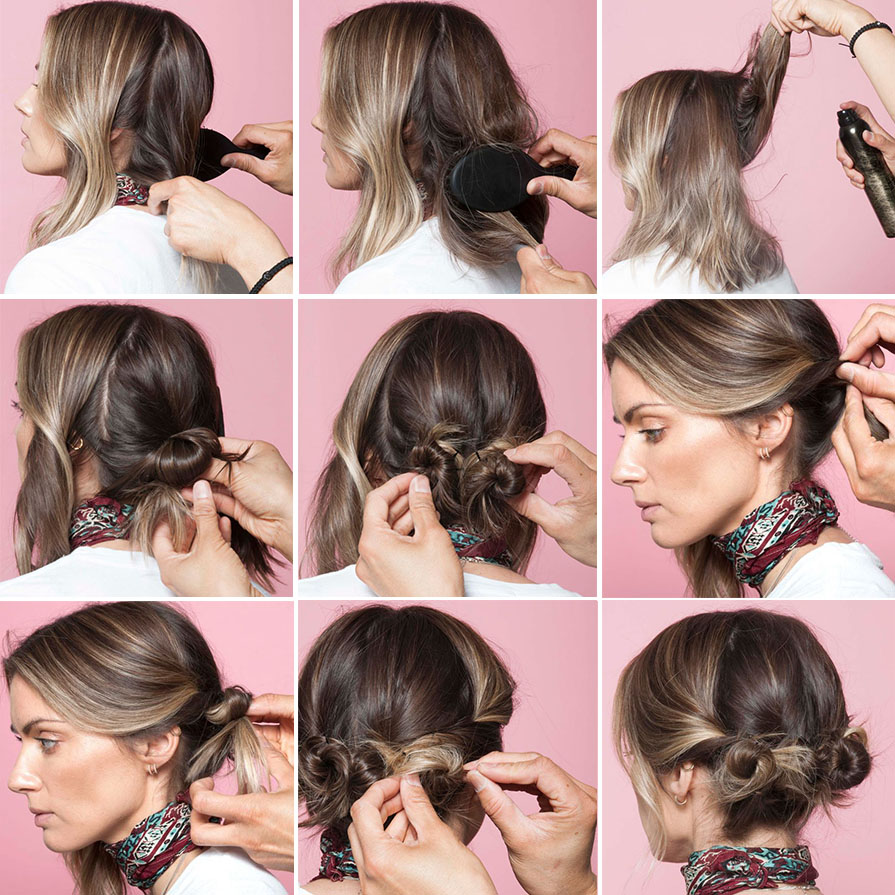 penteado preso para escola