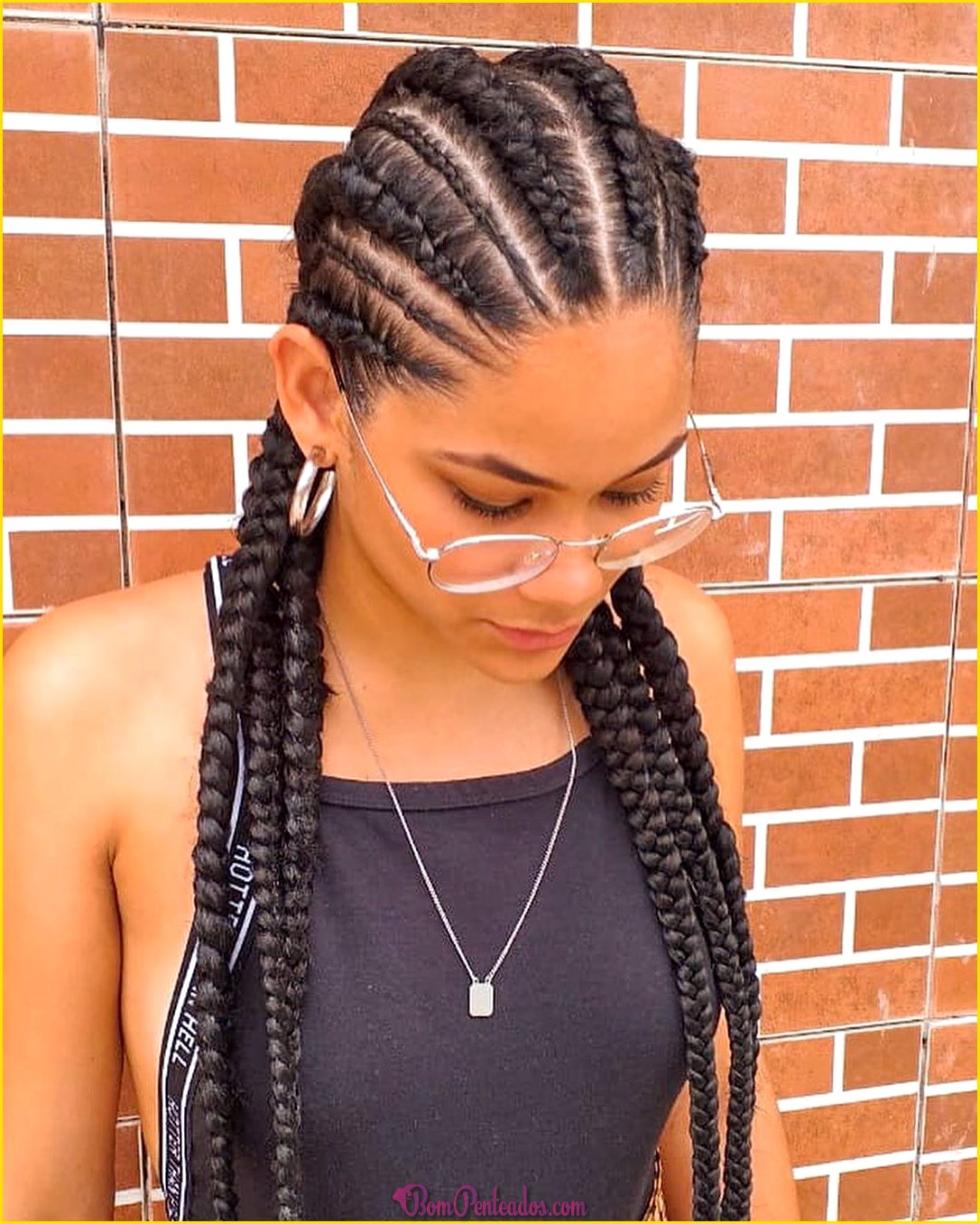 Inspirações de Penteados com Trança Nagô e Jumbo para Eventos