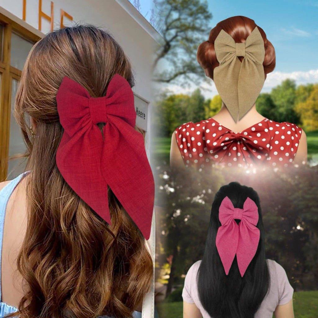 penteado com laço grande cabelo cacheado