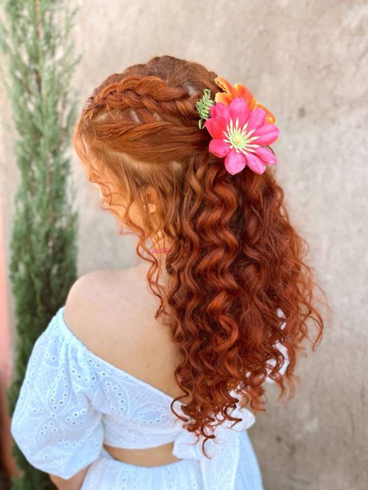 penteado infantil com laço grande