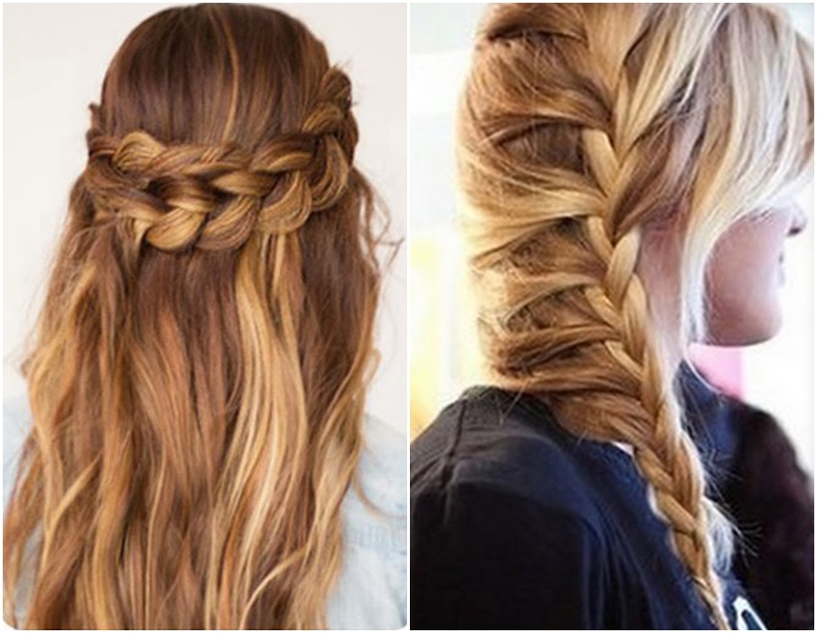penteado com laço grande semi-preso