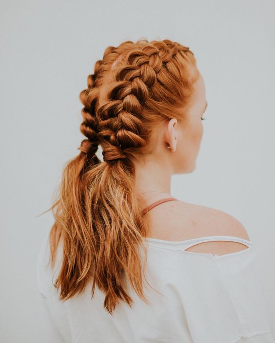 penteado com tranças