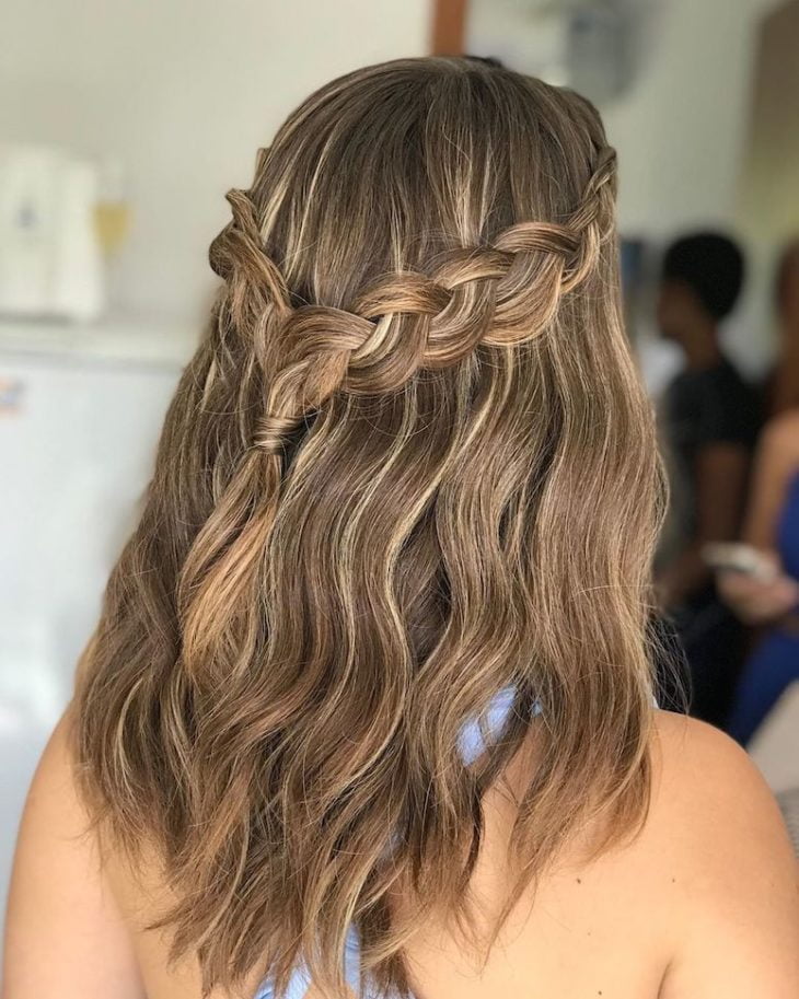 penteado com tranças