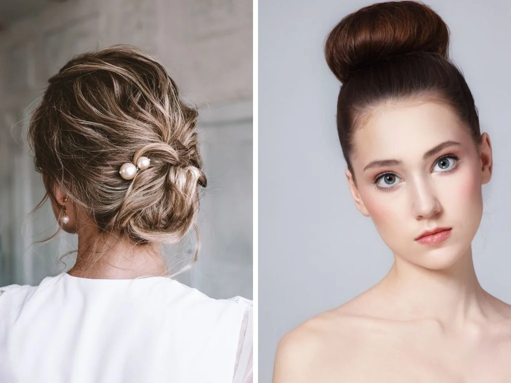 penteado coque alto versus coque baixo qual escolher