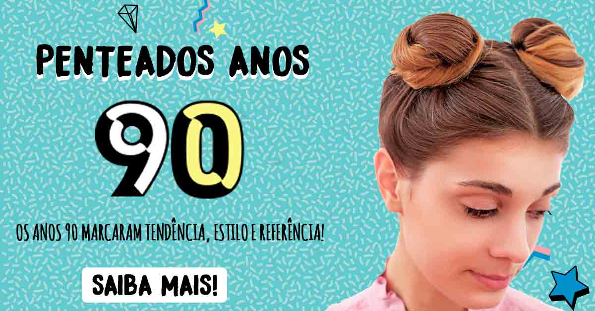 penteados anos 90 com acessórios