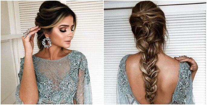 penteado madrinha casamento dia elegante