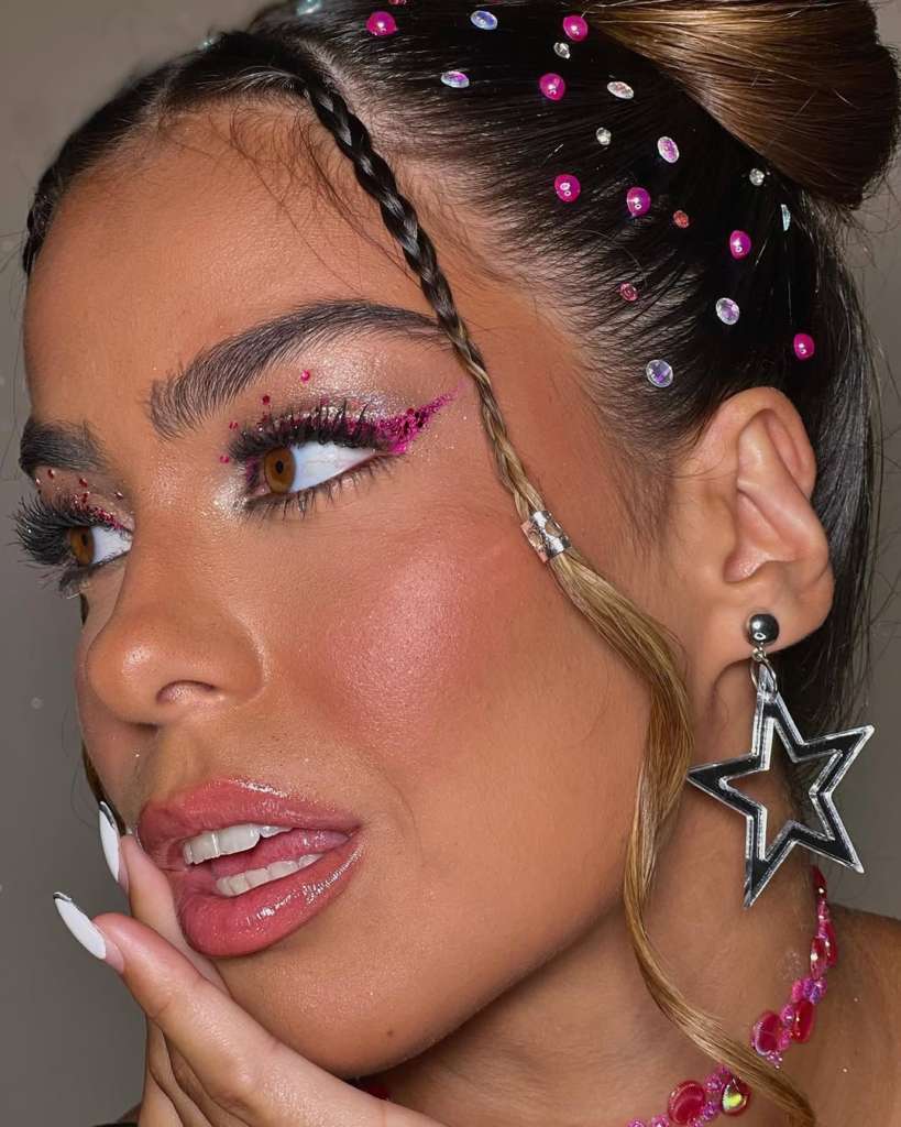 penteado estiloso carnaval