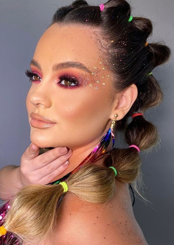 penteado fácil carnaval