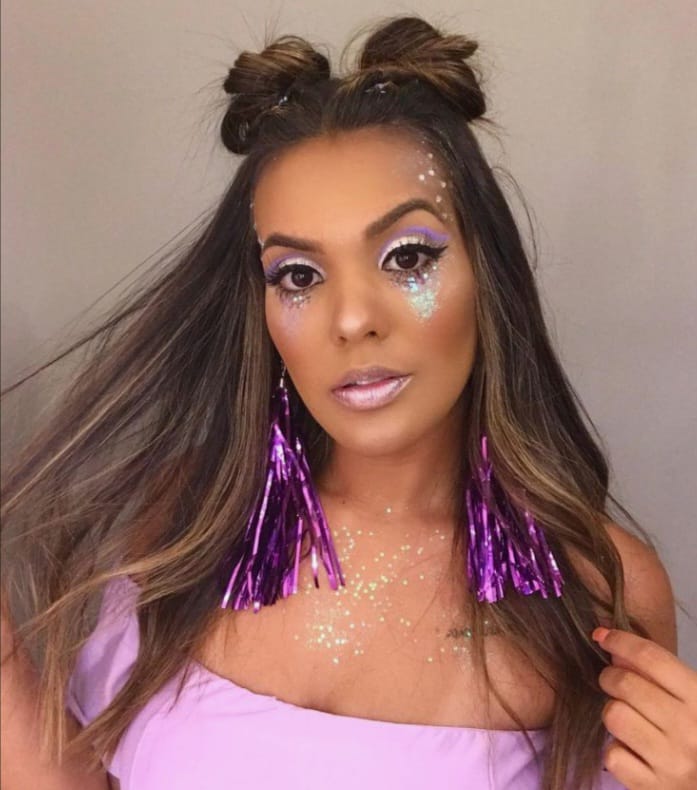 penteado para cabelo crespo carnaval