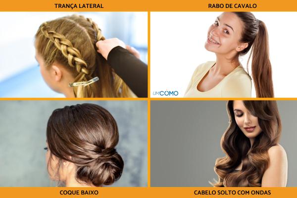 penteado para trabalhar elegante
