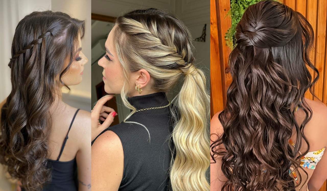 penteado para trabalhar com franja