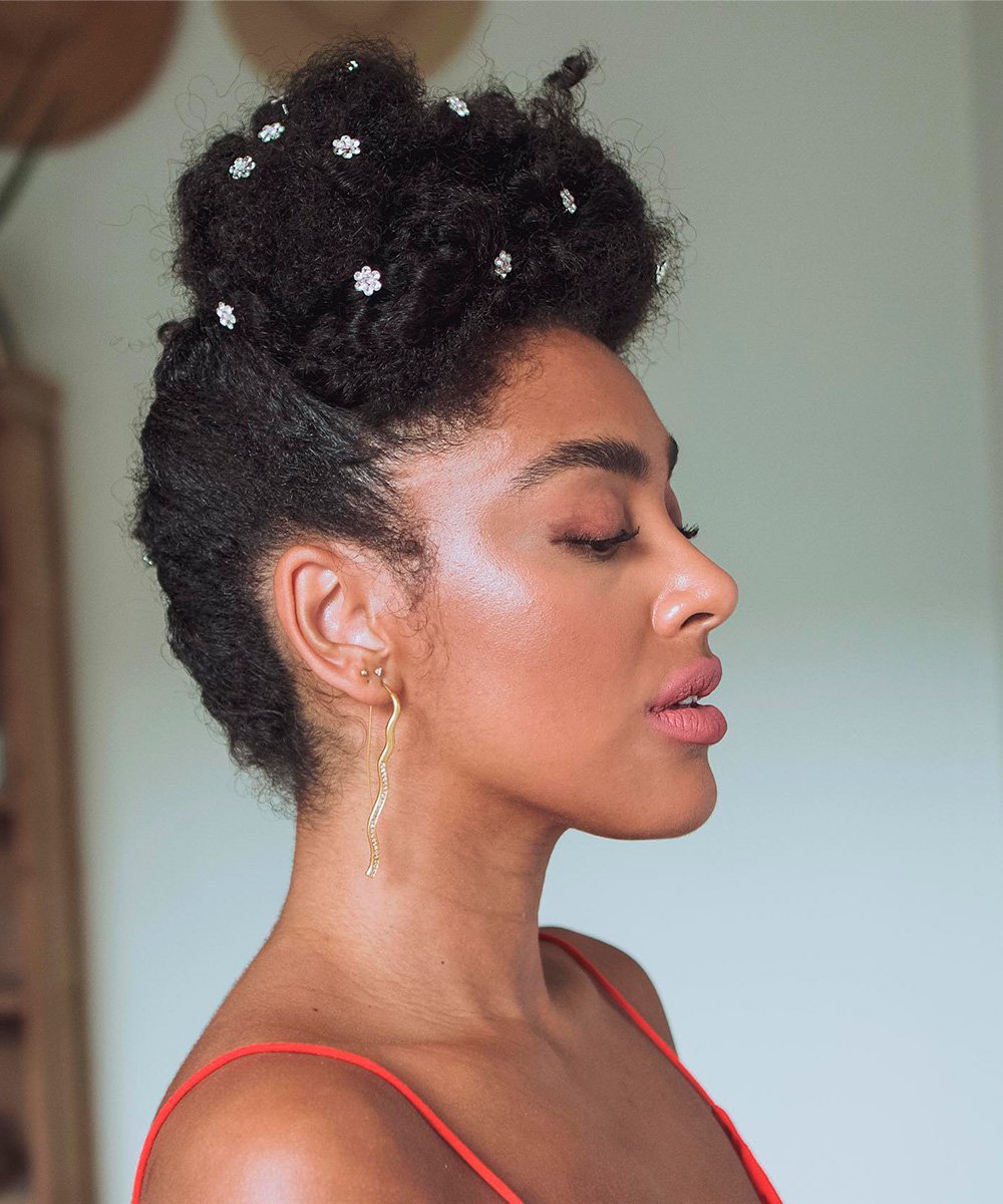 10 ideias penteado semi preso lateral madrinha cacheada