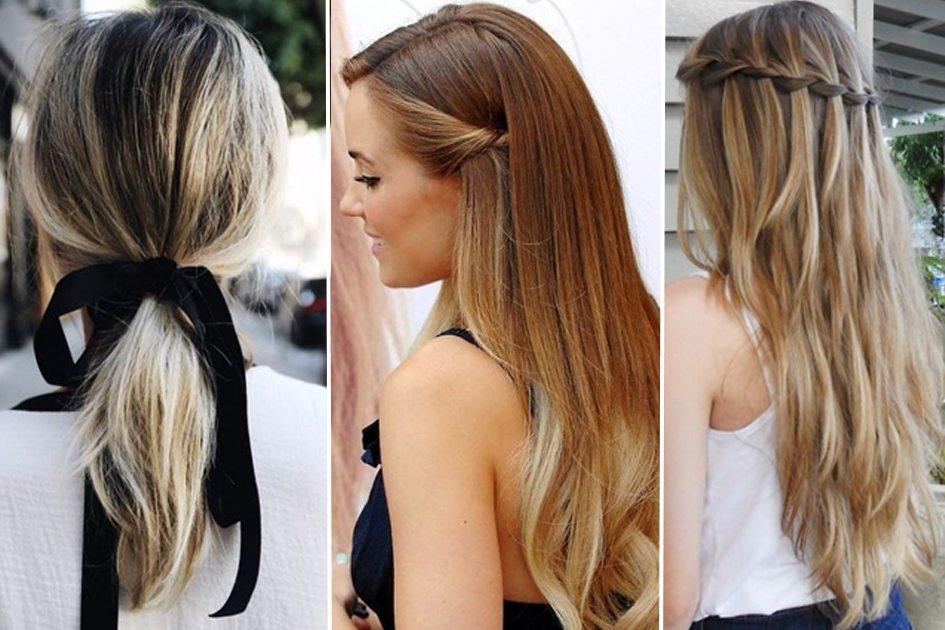 penteado simples cabelo liso