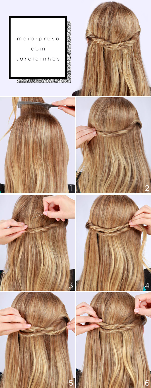 penteado para cabelo longo festa