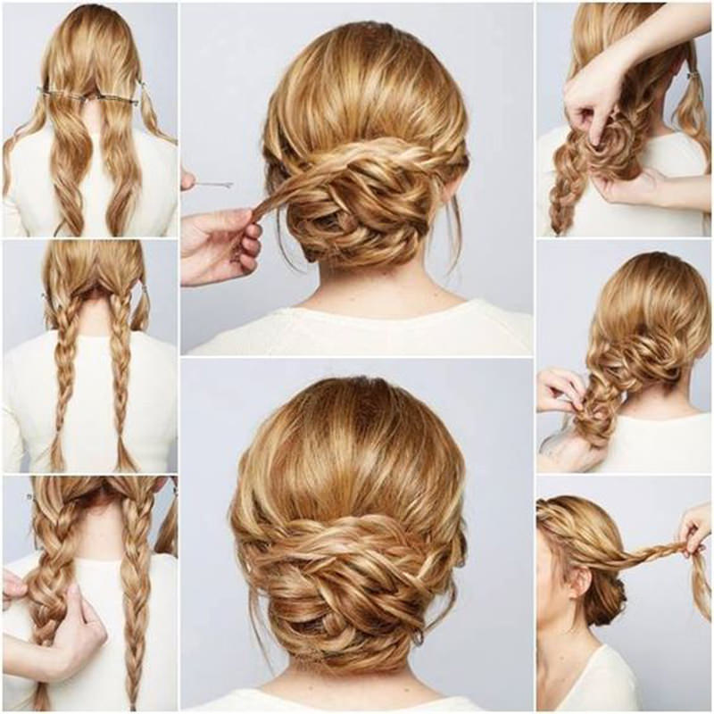 penteado com acessórios para festa