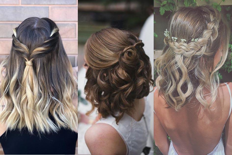 penteados cabelo médio para madrinhas