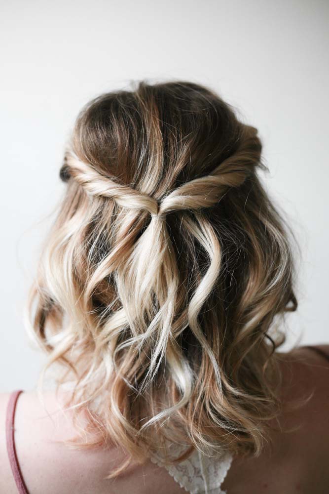 penteados para cabelo médio para festa