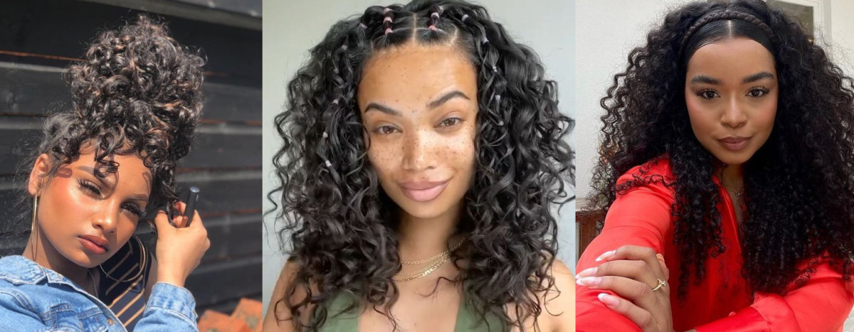 penteados que valorizam volume cabelo cacheado longo