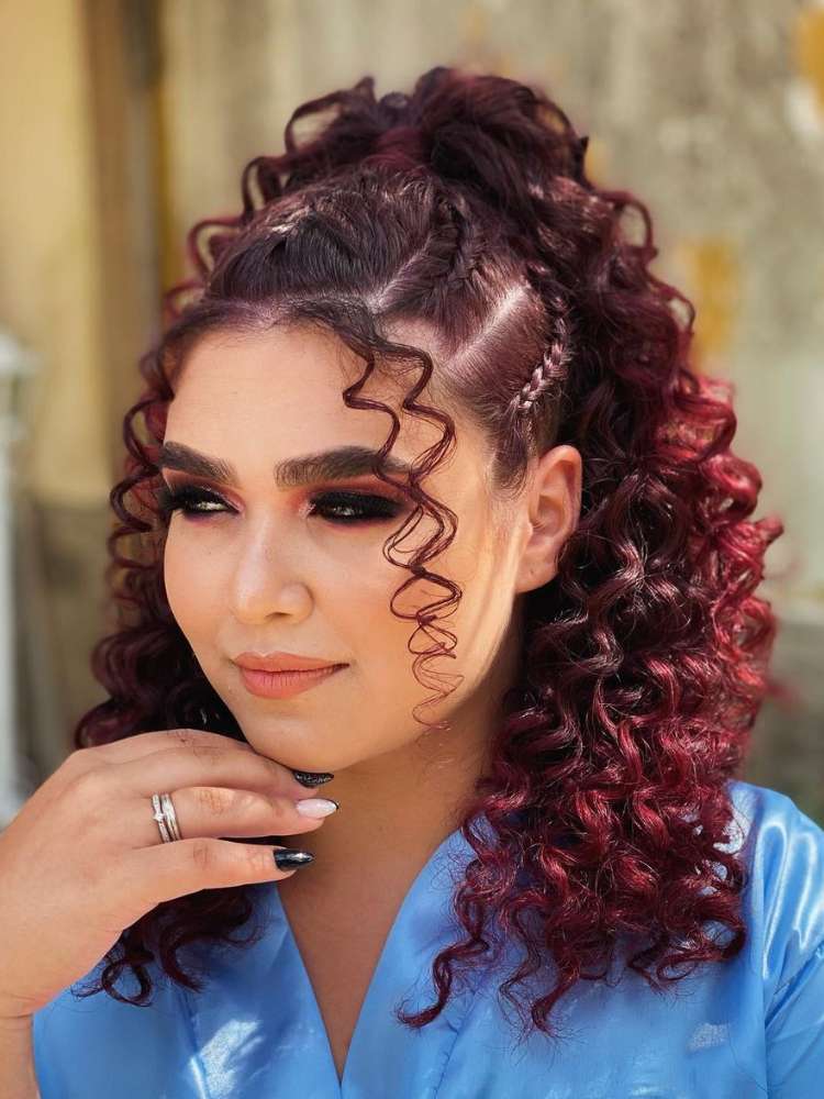 como fazer baby braids em cabelo cacheado longo