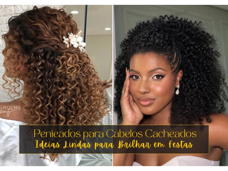 penteado semipreso vs coque abacaxi para cachos longos