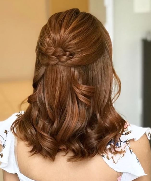 penteados para cabelos médios para casamento