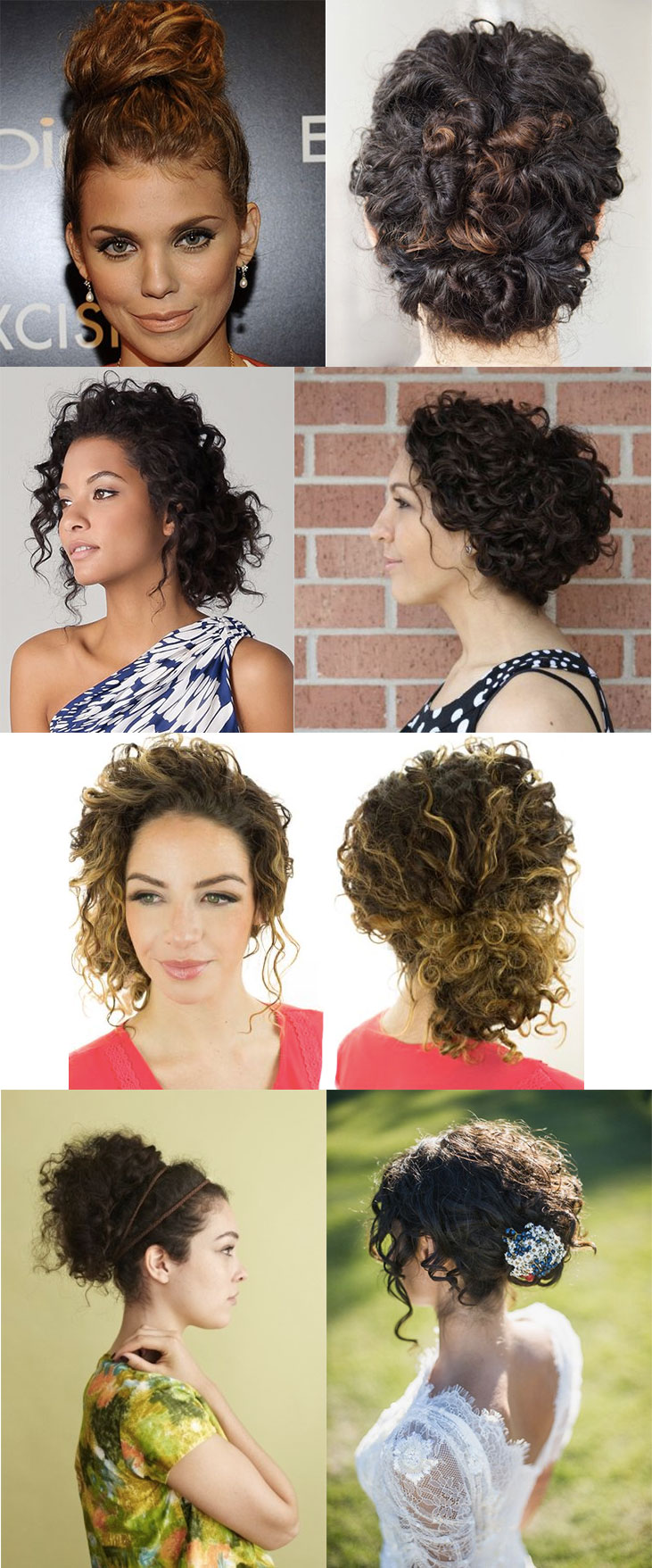 penteados simples para cabelo ondulado curto