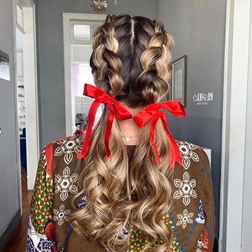 Tranças Modernas para Festa Junina: Boxeadora e com Fitas