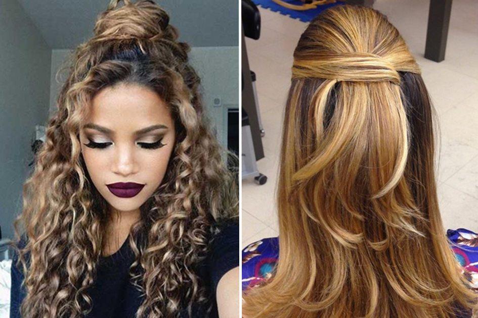 penteados simples cabelo solto inspiração
