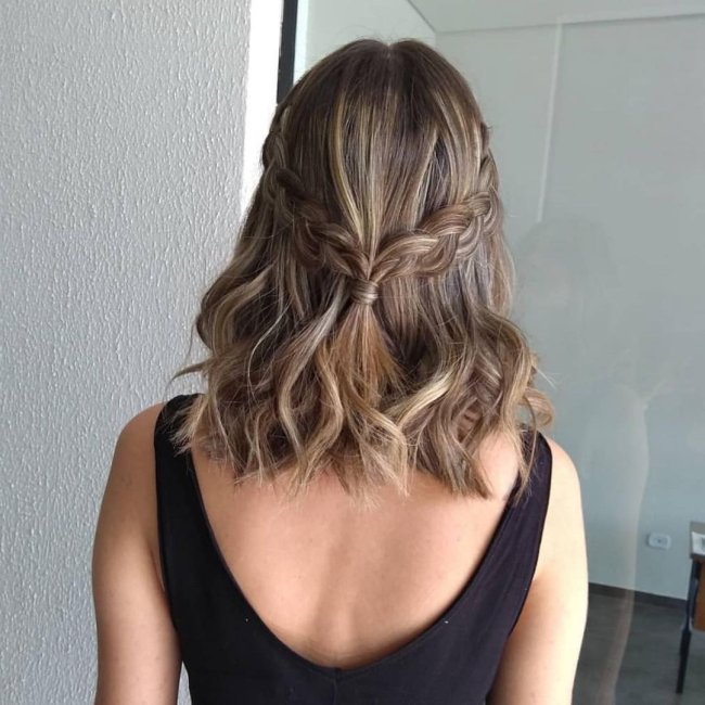 penteados com trança cabelo curto